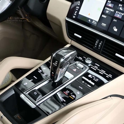 ポルシェ・カイエン2018-2022年のPanameraのための優れた内部車カーボン繊維ギヤ ハンドル車の転位のノブ2017-2022年