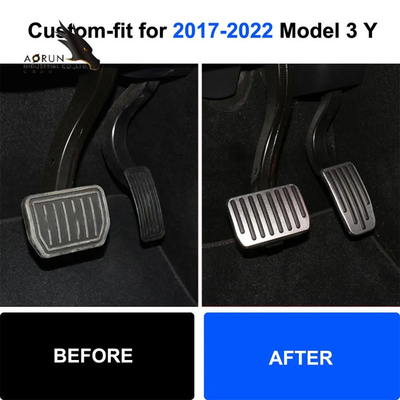 Teslaモデル3/Y -2022フィートのペダルのための性能ブレーキ アクセル ペダルは2Pcs車の付属品にパッドを入れる