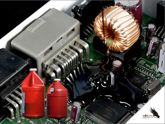 PCBの黒のポッティングの接着剤2の部品のシリコーンのポッティング組合せの接着剤